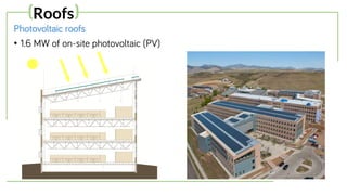 Photovoltaic roofs
• 1.6 MW of on-site photovoltaic (PV)
(Roofs)
 