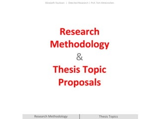 methodology topics
