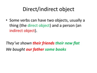 Direct indirect object | PPT