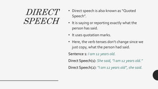 The Reporting Speech The English Camp for Communication of