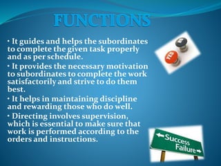 PPTS for Directing Fourth Managerial Function | PPTX