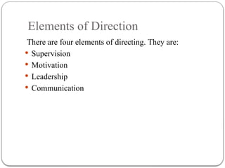 DIRECTING managment and organisational behaviour | PPTX
