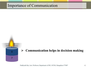 Importance of Communication
7
6  Communication helps in decision making
42
 