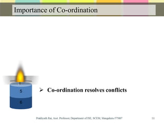 Importance of Co-ordination
6
5  Co-ordination resolves conflicts
50
 