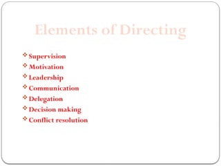 Directing and Leading in Nursing Management-6th sem B.Sc Nursing | PPTX