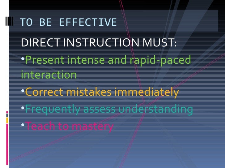 Direct instruction