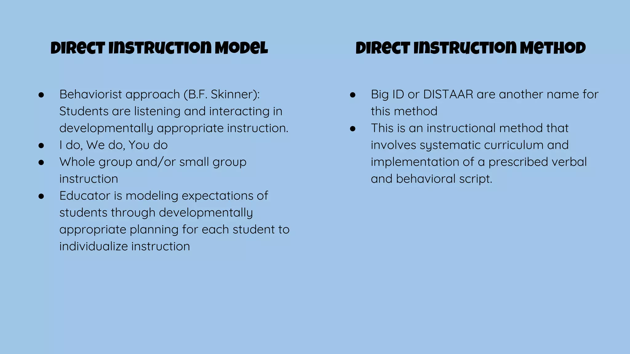 Direct Instruction Model PPT