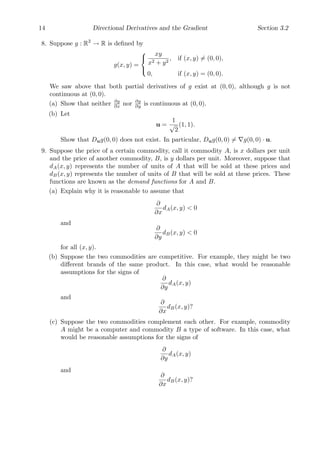 Directional derivative and gradient | PDF