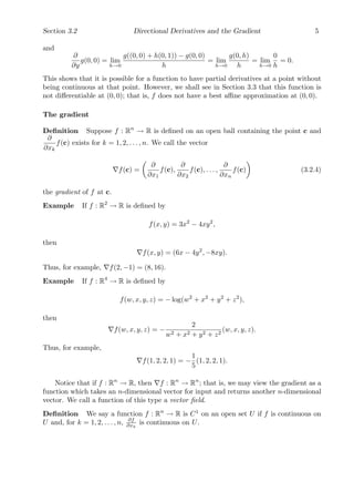 Directional derivative and gradient | PDF