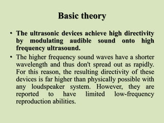 Sound Directivity Simple Directional Sound Speakers | PPTX