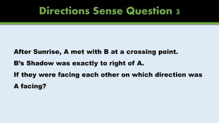 Direction Sense Test Tricks & Shortcuts | PPTX