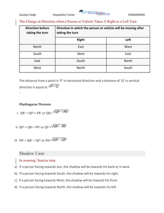 Direction sense test tricks | PDF