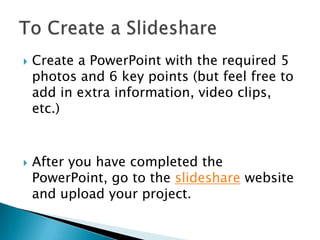 The Digital Scrapbook The digital scrapbook includes at least one fact from each of the 5 categories given on the topic hotlist. 1              2             3           4             5   All items in the scrapbook are relevant to the topic. 1              2             3           4             5   The scrapbook includes AT LEAST 6 different facts and 5 different photos. 1              2             3           4             5   The contents of the scrapbook appear to be well researched. (This will be evident through the students brief presentation.) 1              2             3           4             5   The scrapbook is neatly executed and inviting (the student did their best work). 1              2             3           4             5   The scrapbook meets the expectations of this assignment. 1              2             3           4             5  The Presentation The student provides a detailed explanation as to why they chose the particular pieces of data. 1              2             3           4             5   The student has mastered the content they researched (which will be clear through their descriptions of the data). 1              2             3           4             5    