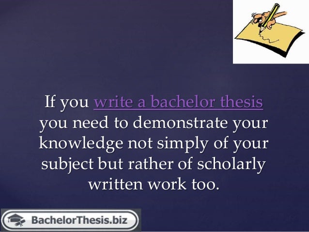 bachelor thesis writing service