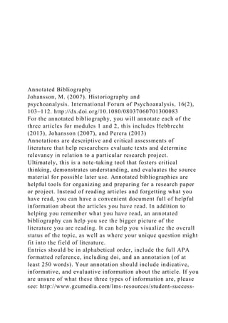 DirectionsLocate the annotated bibliography and outline you.docx