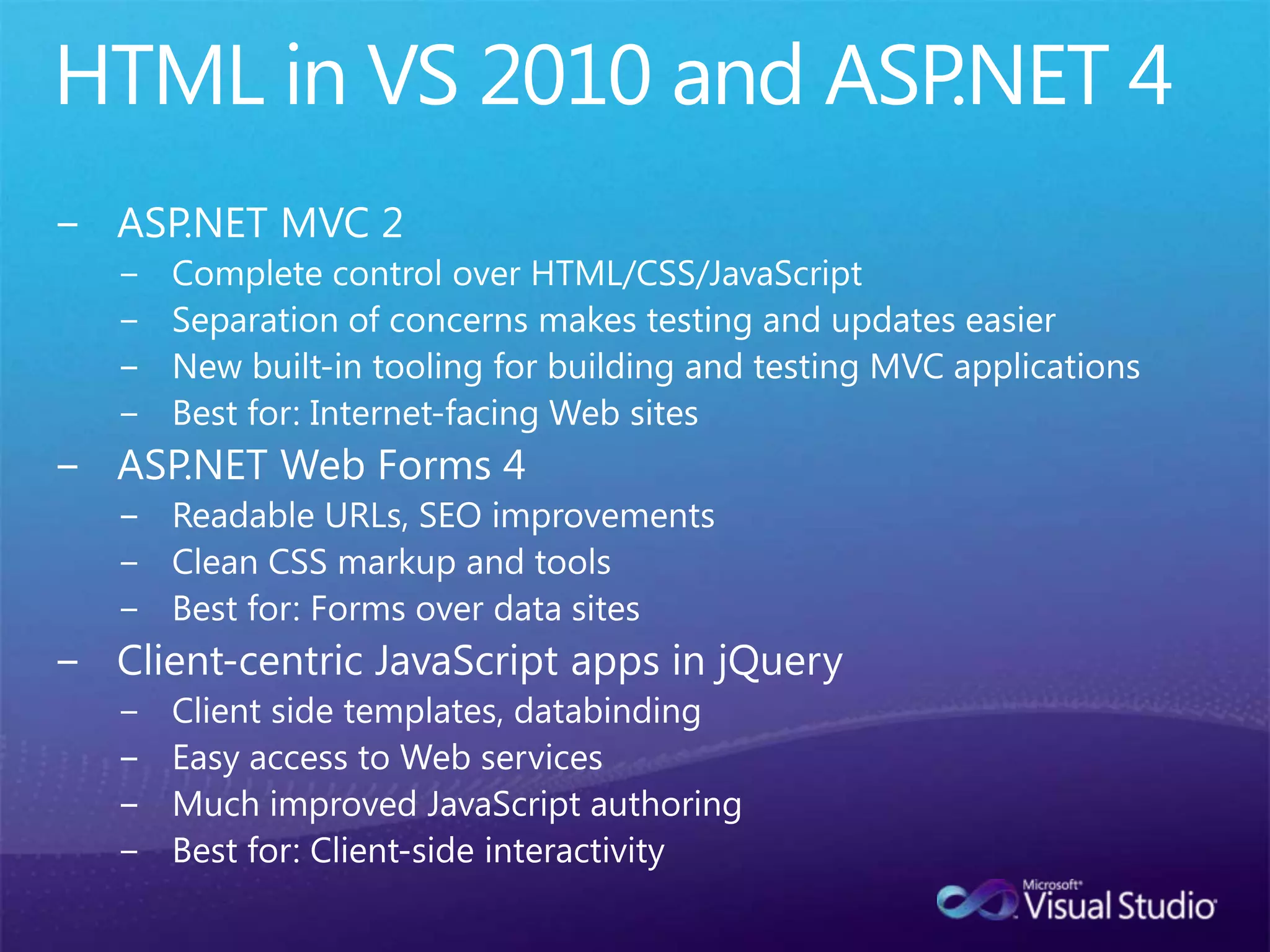 What technologies do I choose?