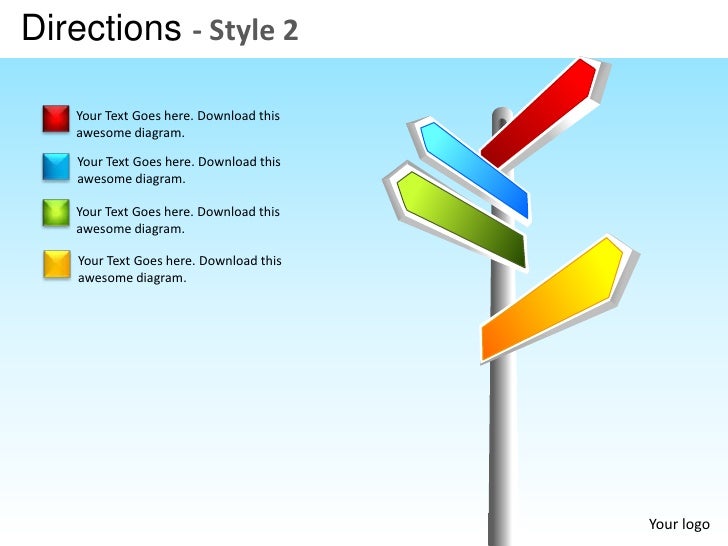 Directions style 2 powerpoint presentation templates