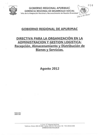 Directiva 008-2012-gra-11-gds