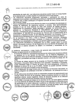 DIRECTIVA DEL AÑO ESCOLAR 2014