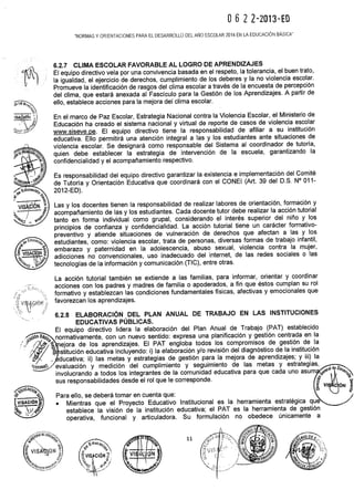 DIRECTIVA DEL AÑO ESCOLAR 2014