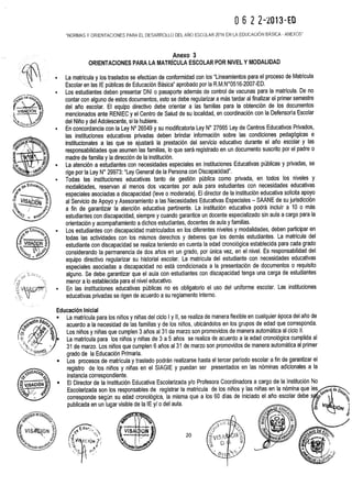 DIRECTIVA DEL AÑO ESCOLAR 2014