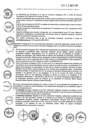 DIRECTIVA DEL AÑO ESCOLAR 2014