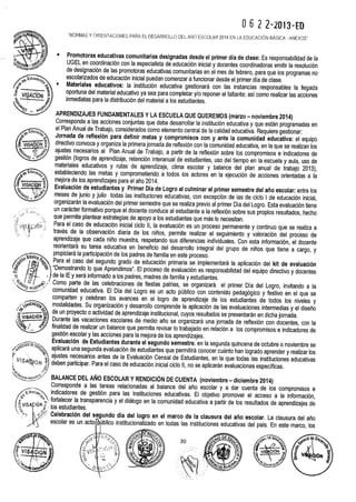 DIRECTIVA DEL AÑO ESCOLAR 2014