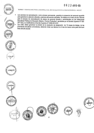DIRECTIVA DEL AÑO ESCOLAR 2014