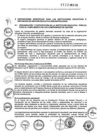 DIRECTIVA DEL AÑO ESCOLAR 2014