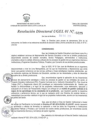 Directiva nº 001 2014 31-01-14