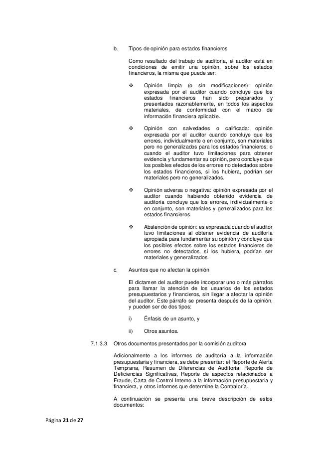 Directiva N 005 2014 Cg Afin Auditoria Financiera Gubernamental D