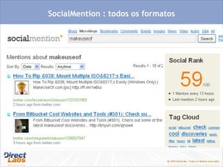 SocialMention : todos os formatos 