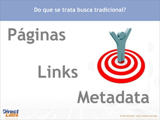 Metadata Páginas Links Do que se trata busca tradicional? 