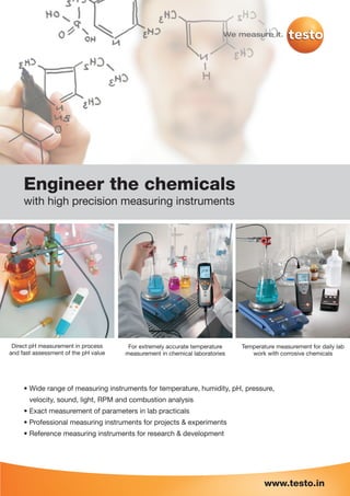 Making Innovations of Chemistry possible with Testo