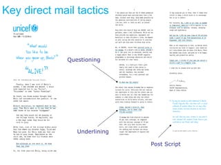 Underlining
Post Script
Questioning
Key direct mail tactics
 