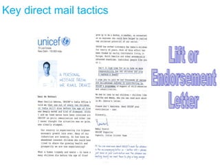 Key direct mail tactics
 