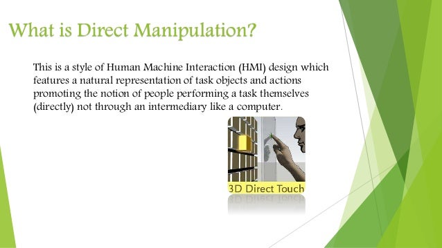 Direct manipulation - ppt