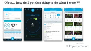 “Now… how do I get this thing to do what I want?”
Image: Rachio Iro
= Implementation
 