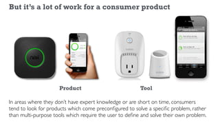 But it’s a lot of work for a consumer product
Product Tool
In areas where they don’t have expert knowledge or are short on...