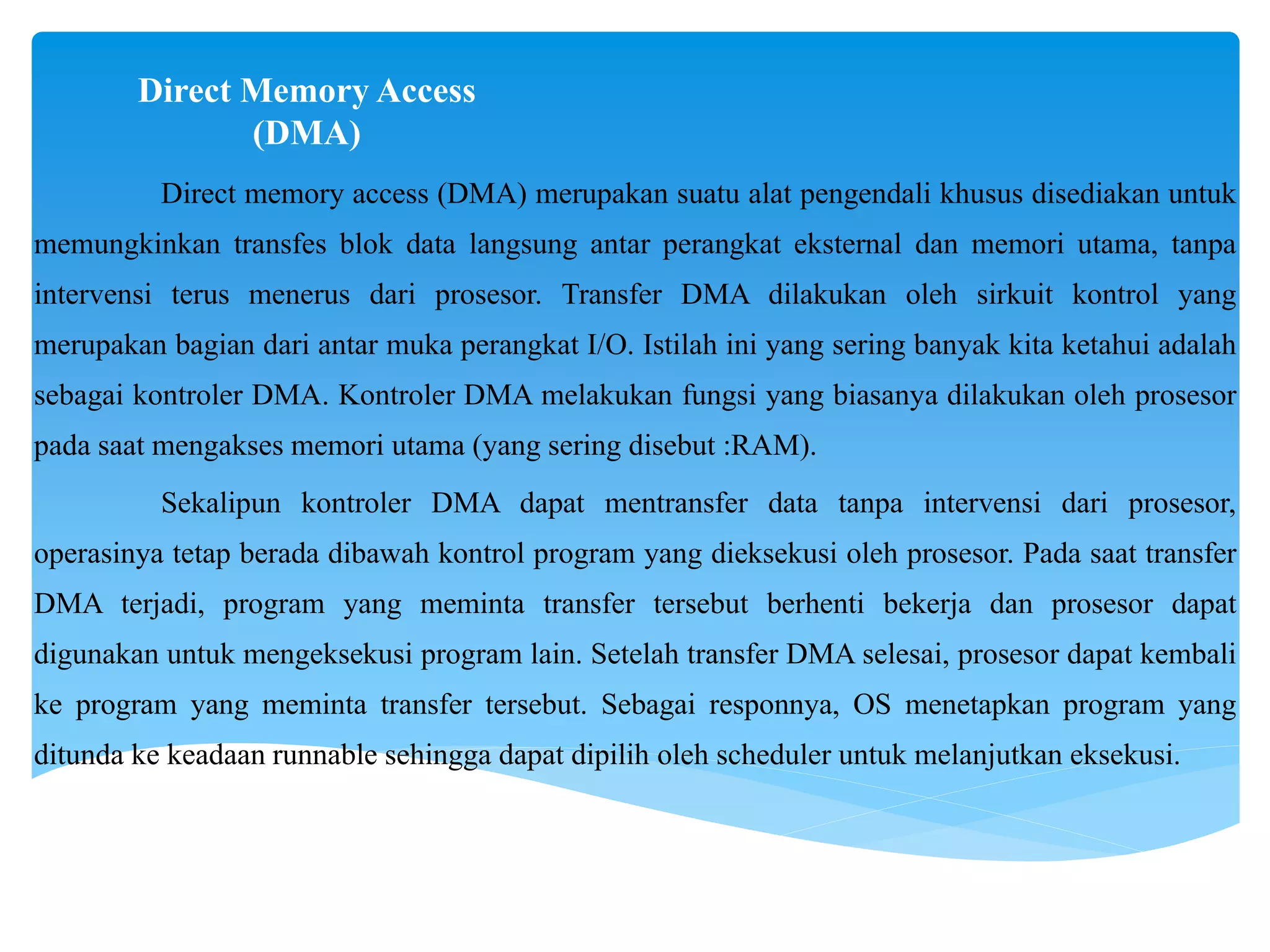 Direct memory access (DMA) | PPTX