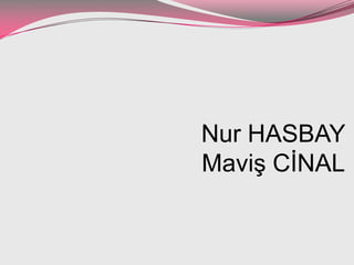 Nur HASBAY
Maviş CİNAL
 
