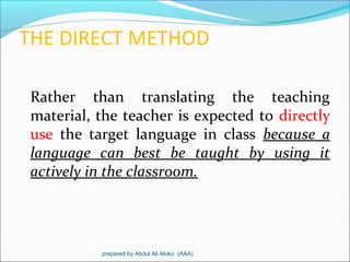 principles of teaching Direct method 1 | PPT