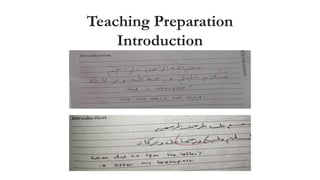 Teaching Preparation
Introduction
 