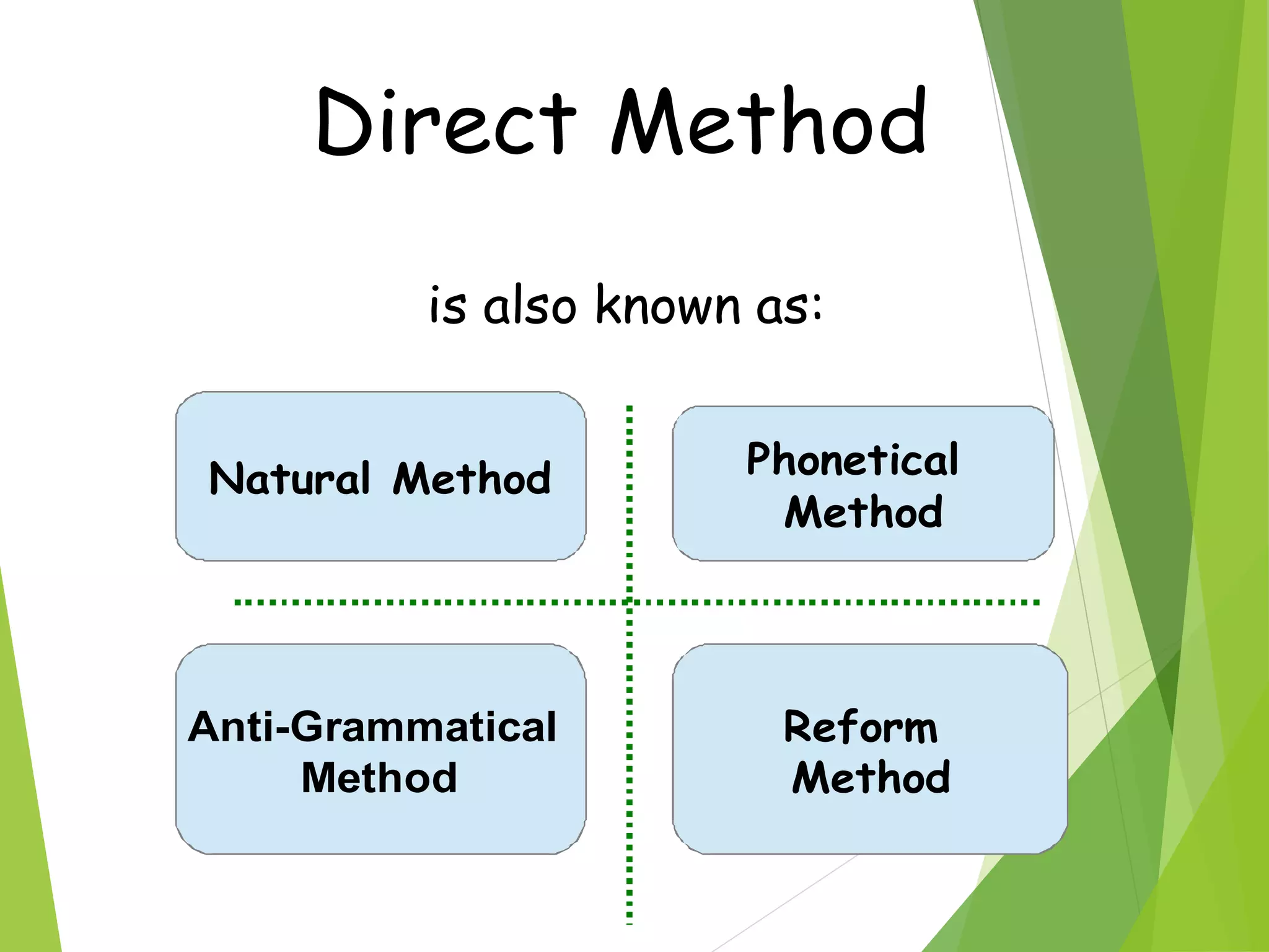 Direct Method of English language Teaching | PPTX