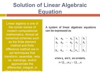 DeterminantGiven a square matrix  A of n size, its determinant is defined as the sum of the any matrix line elements  product (row or column) chosen, by their corresponding attachments.Example: