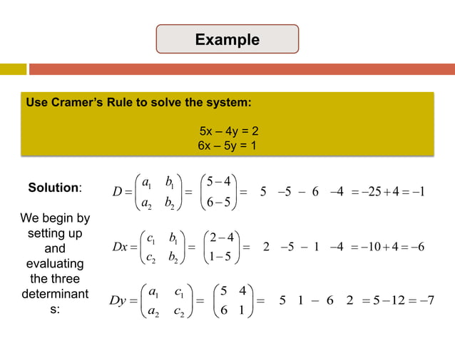 Direct Methods to Solve Linear Equations Systems