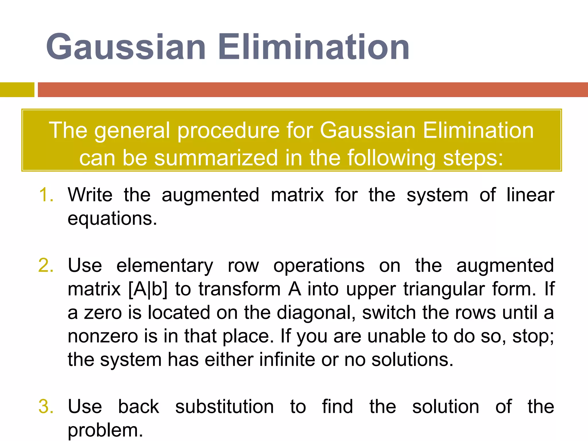 Graphical MethodExampleSolve the following system by graphing. 2x – 3y = –24x +   y = 24First, we must solve each equation for "y=", so we can graph easily:	2x – 3y = –2			4x + y = 24	2x + 2 = 3y			y = –4x + 24	(2/3)x + (2/3) = y