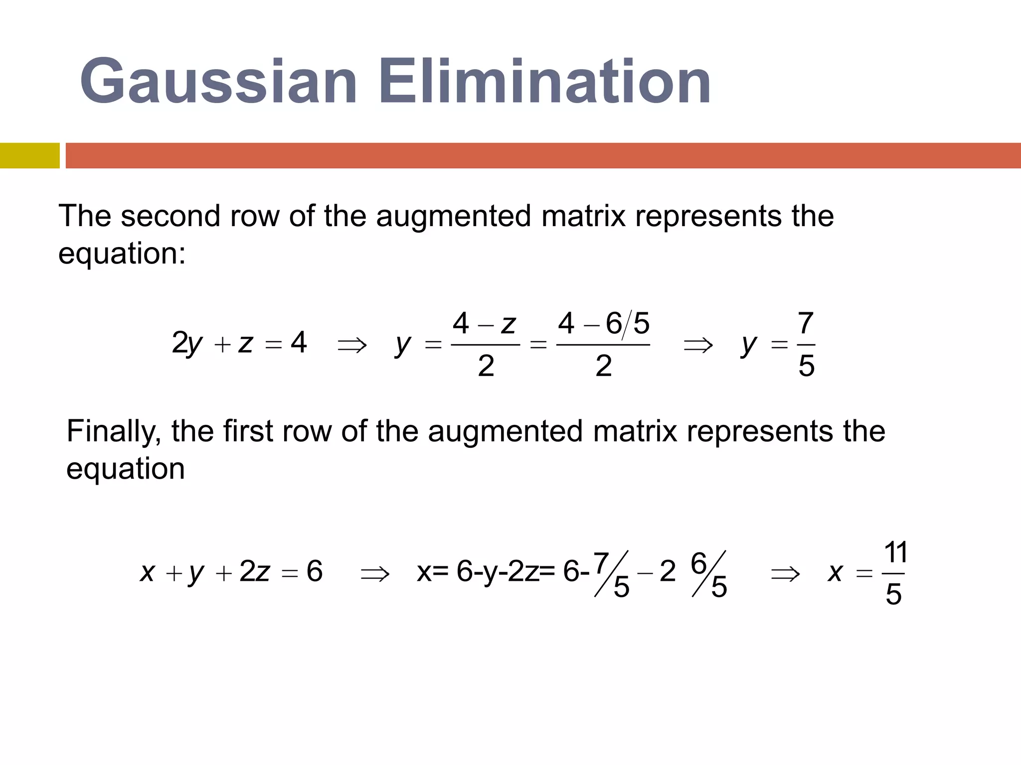 ExampleFromCramer’s Rule, wehave:andThesolutionis (6,7)Cramer’s Rule doesnotapplyif D=0. When D=0 , thesystemiseitherinconsistentordependent. Anothermethodmustbeusedtosolveit. 