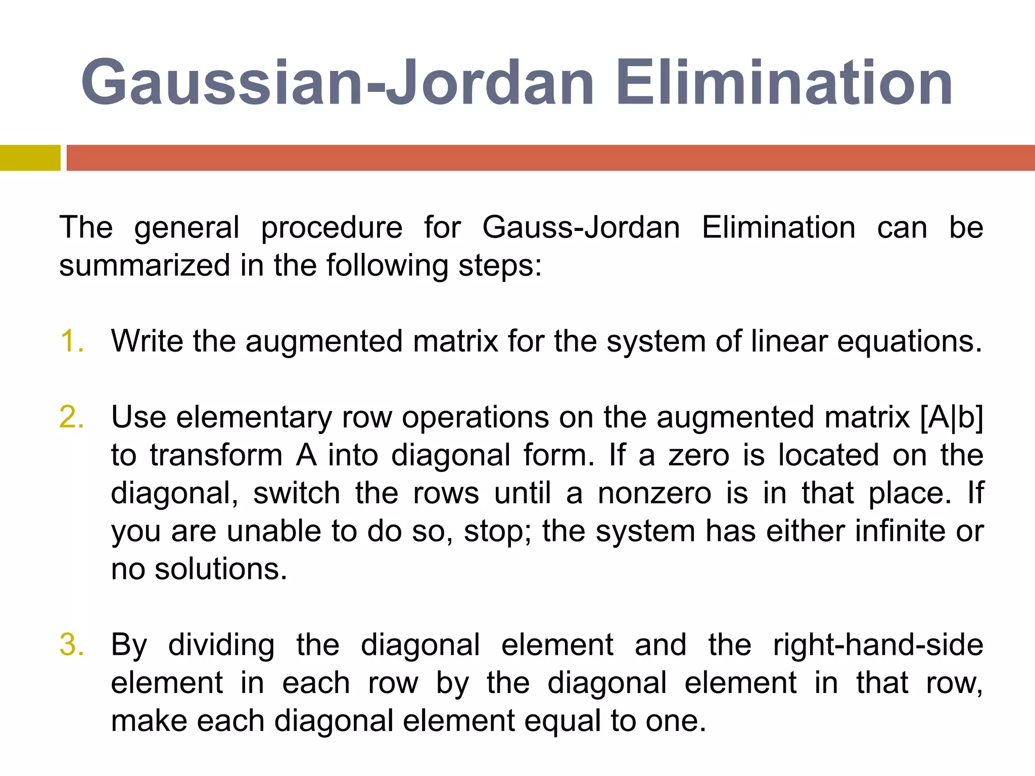 TheElimination of UnknowsSubtracting Eq. 3 from 4 will, therefore, eliminate the xt term from the equations to yieldWhich can be solve forThis equation can then be substituted into Eq. 1, which can be solved for