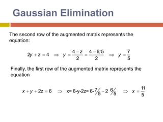 ExampleFromCramer’s Rule, wehave:andThesolutionis (6,7)Cramer’s Rule doesnotapplyif D=0. When D=0 , thesystemiseitherinconsistentordependent. Anothermethodmustbeusedtosolveit. 